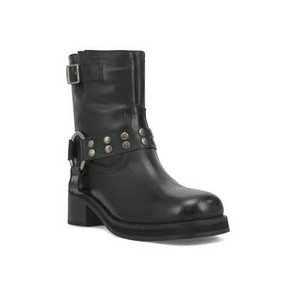 Dingo DI221 Anarchy Women’s Leather Ankle Bootie, Black