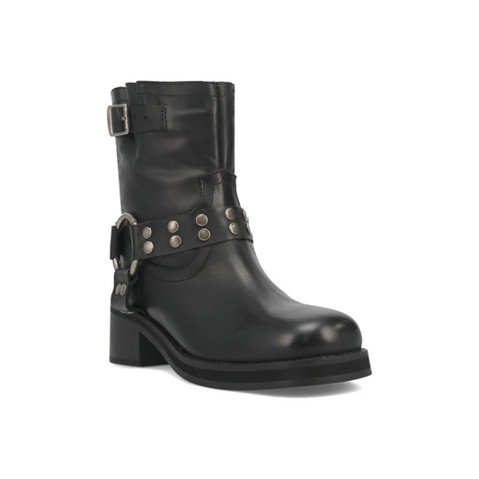 Dingo DI221 Anarchy Women’s Leather Ankle Bootie, Black