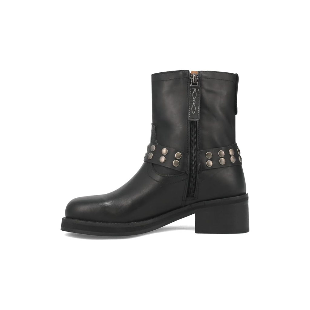 Dingo DI221 Anarchy Women’s Leather Ankle Bootie, Black