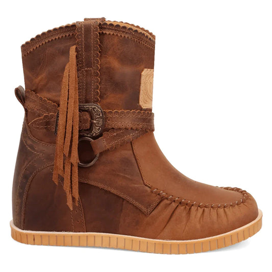 Dingo Montauk Di2224-BRO Women’s Leather Western Boots - Brown
