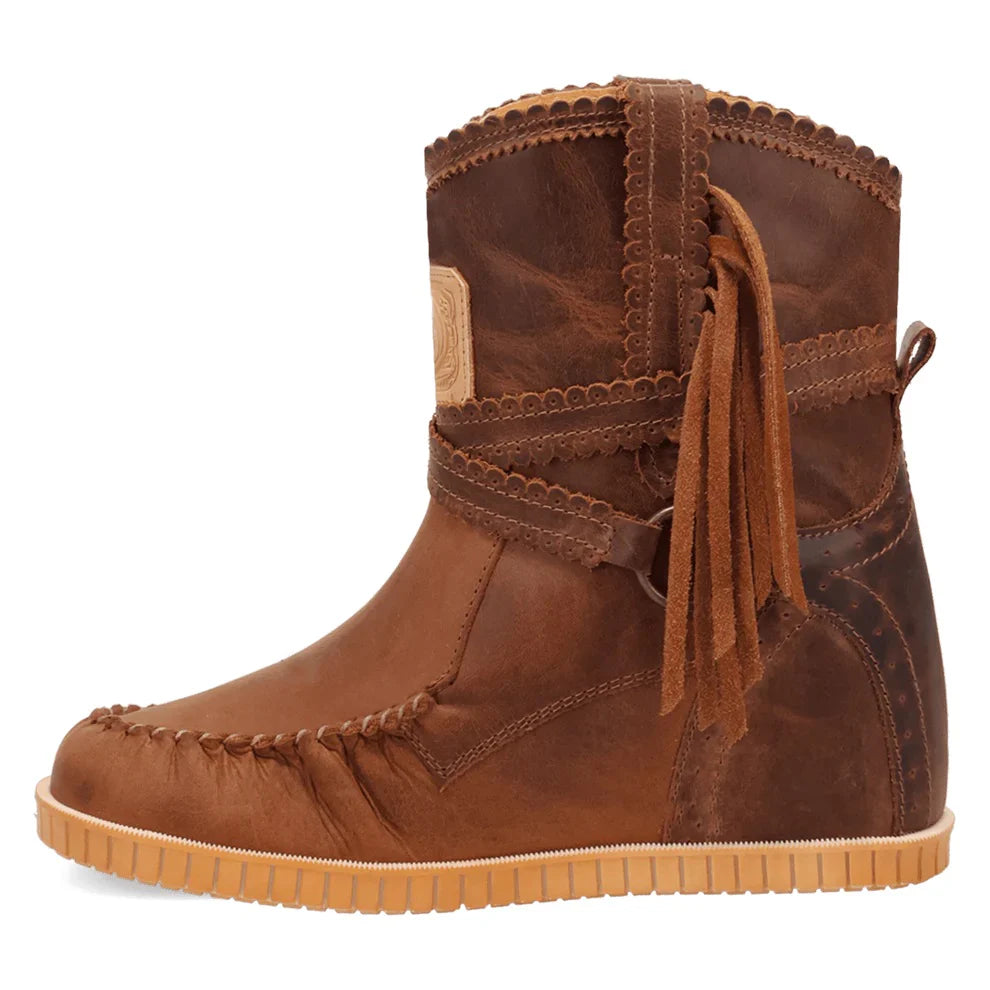 Dingo Montauk Di2224-BRO Women’s Leather Western Boots - Brown