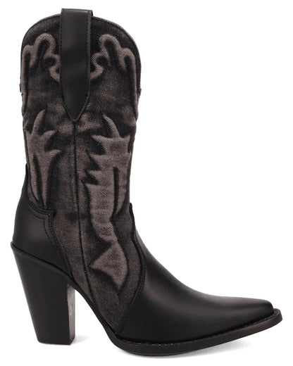 Dingo Di2247-BLA Women’s Tipsy Black Leather Western Boots – Cowgirl Boots