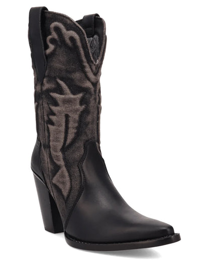 Dingo Di2247-BLA Women’s Tipsy Black Leather Western Boots – Cowgirl Boots