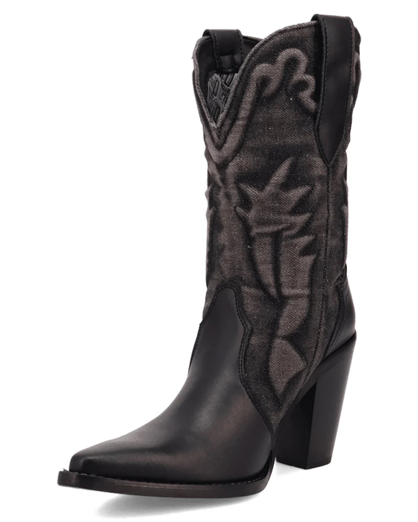 Dingo Di2247-BLA Women’s Tipsy Black Leather Western Boots – Cowgirl Boots