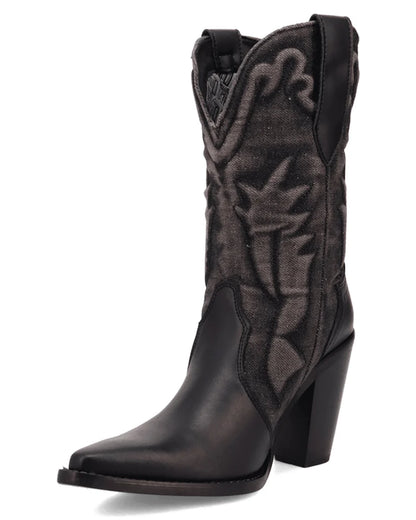 Dingo Di2247-BLA Women’s Tipsy Black Leather Western Boots – Cowgirl Boots