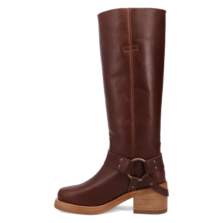 Dingo Di2292-BRO Casbah Women's Brown 16" Leather Round Toe Harness Boots