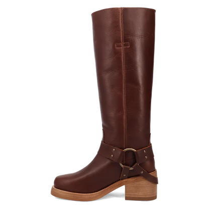 Dingo Di2292-BRO Casbah Women's Brown 16" Leather Round Toe Harness Boots