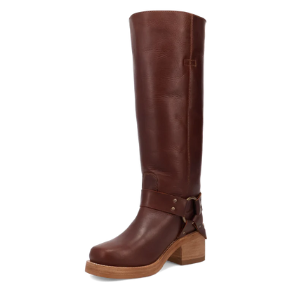 Dingo Di2292-BRO Casbah Women's Brown 16" Leather Round Toe Harness Boots