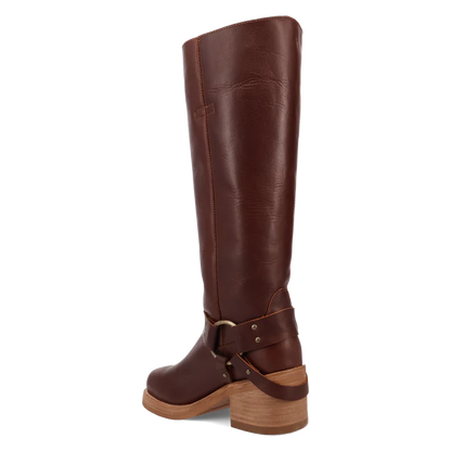 Dingo Di2292-BRO Casbah Women's Brown 16" Leather Round Toe Harness Boots
