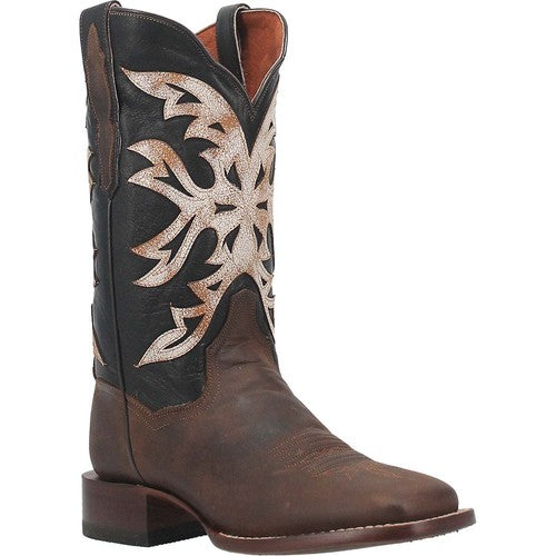 Dan Post Women’s MFDP4106 Sure Shot Square Toe Western Boots Brown & Black