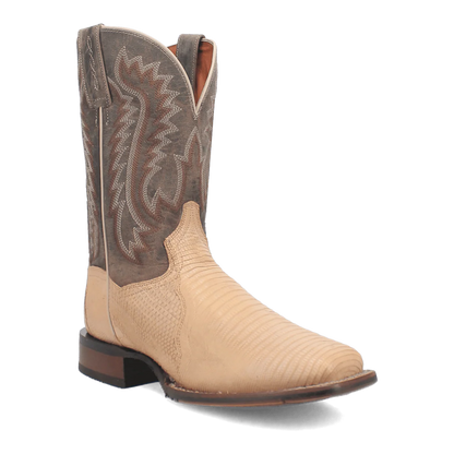 Dan Post Men’s MFDP4182 Barrett Genuine Lizard Square Toe Western Boots Sand