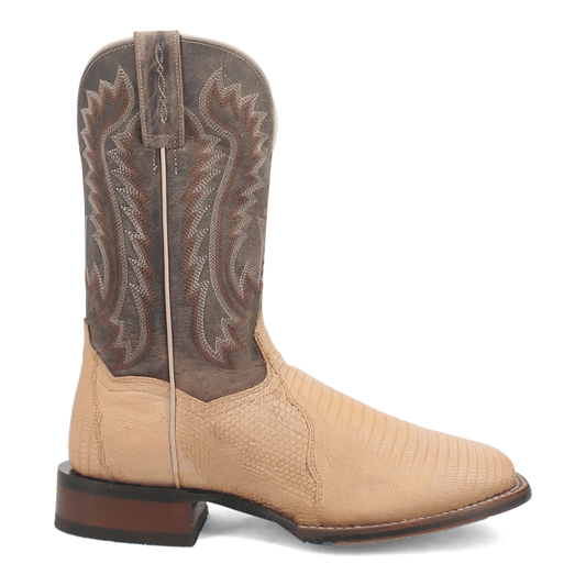 Dan Post Men’s MFDP4182 Barrett Genuine Lizard Square Toe Western Boots Sand