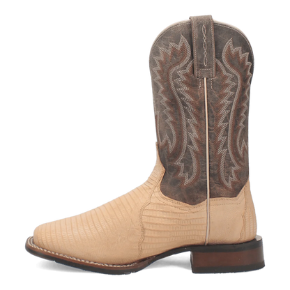 Dan Post Men’s MFDP4182 Barrett Genuine Lizard Square Toe Western Boots Sand