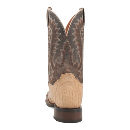 Dan Post Men’s MFDP4182 Barrett Genuine Lizard Square Toe Western Boots Sand