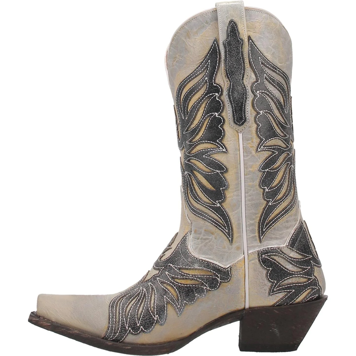 Dan Post Ndulgence DP4347-BK Women's Black & White Western Boots