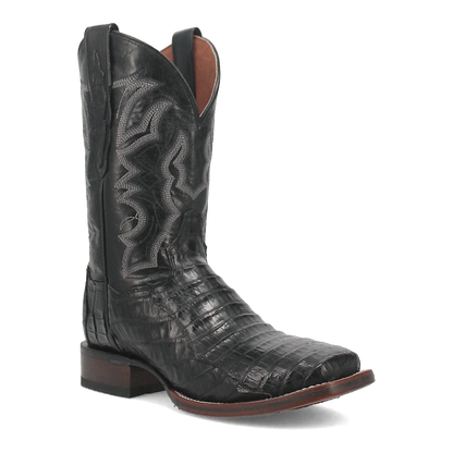 Dan Post Men’s MFDP4305 Kingsly Genuine Caiman Square Toe Western Boots Black