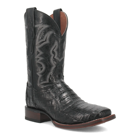 Dan Post Men’s MFDP4305 Kingsly Genuine Caiman Square Toe Western Boots Black