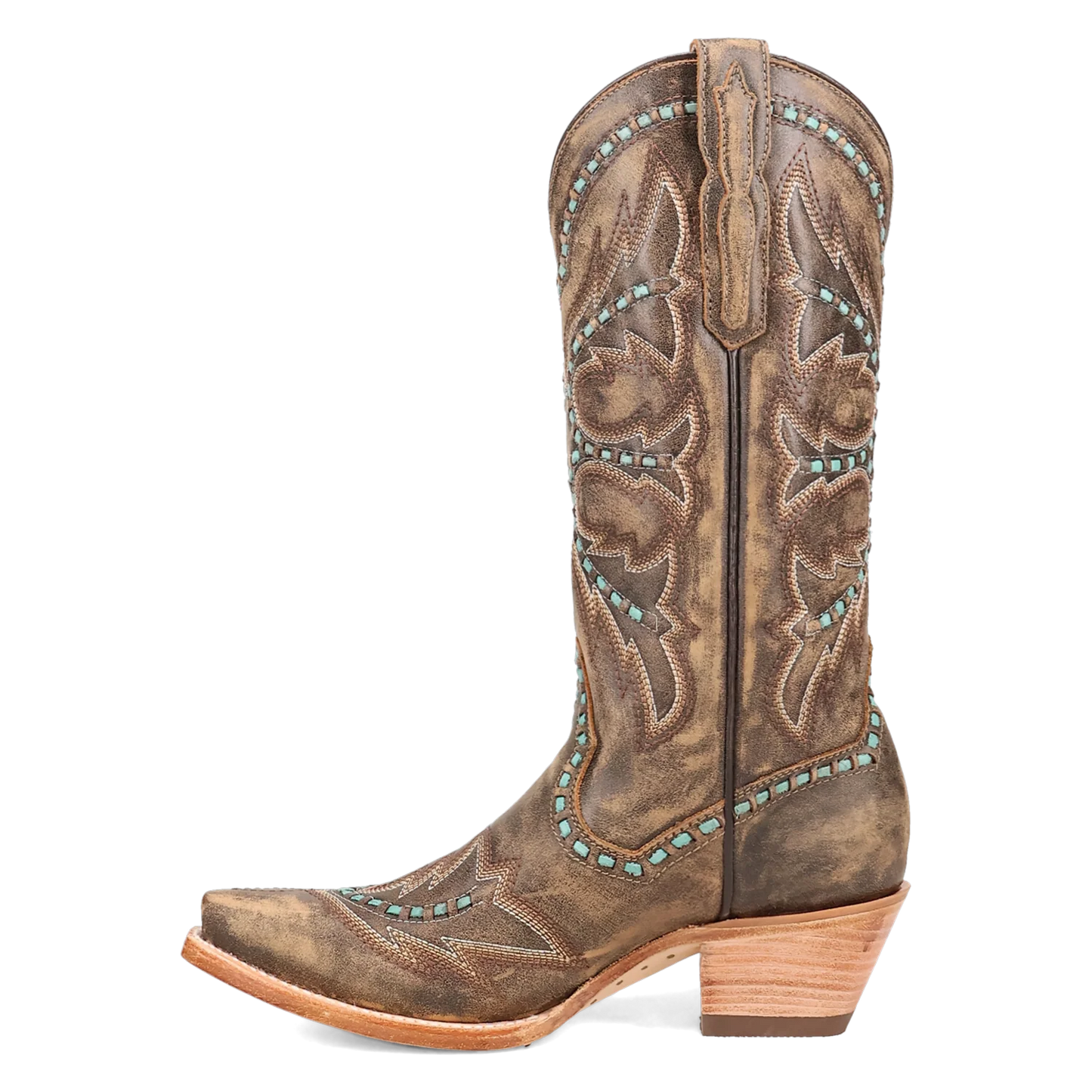 Dan Post DP7054 Women's Mesa Embroidered Pull On Snip Toe Mid-Calf Casual Boots