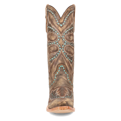 Dan Post DP7054 Women's Mesa Embroidered Pull On Snip Toe Mid-Calf Casual Boots