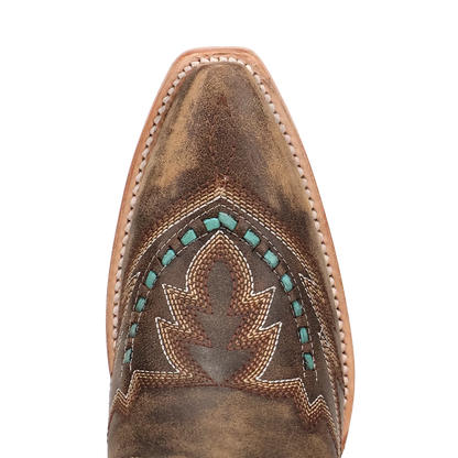 Dan Post DP7054 Women's Mesa Embroidered Pull On Snip Toe Mid-Calf Casual Boots