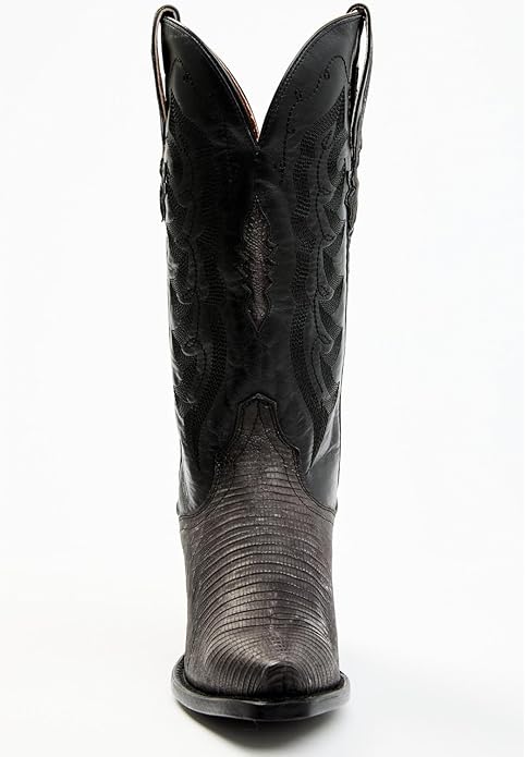 Dan Post 80067 Women Exotic Lizard Black Western Snip Toe Boot