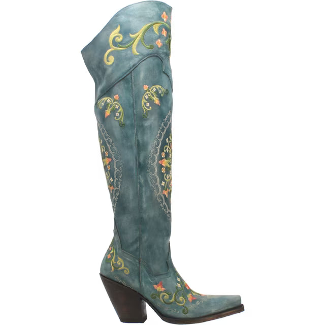 Dan Post DP3271 Women's Flower Child Turquoise Western Boots