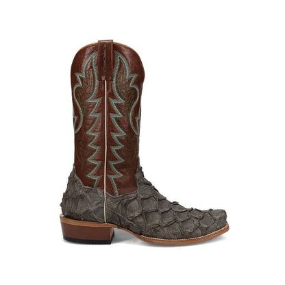 Dan Post Pirarucu Riggs DP5022 Men’s Gray Square Toe Western Boots