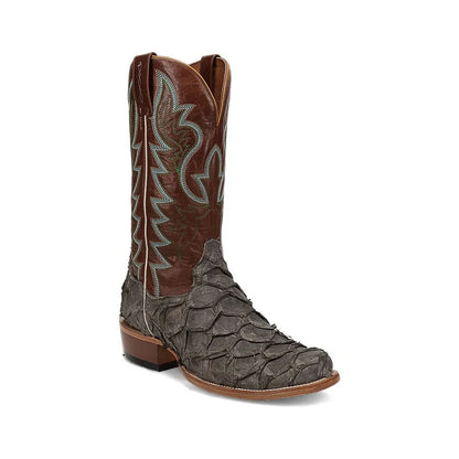 Dan Post Pirarucu Riggs DP5022 Men’s Gray Square Toe Western Boots