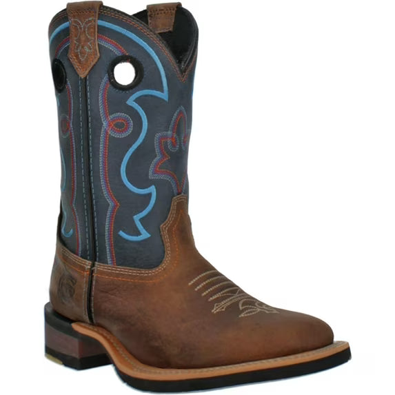 Dan Post DP6050 Women's Jesse Broad Square Toe Western Boots – Brown/Blue
