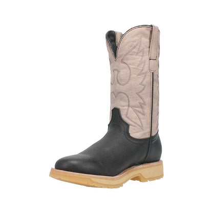 Dingo Dust Bowl Di605-BLA Men’s Leather Round Toe Pull-On Western Boots