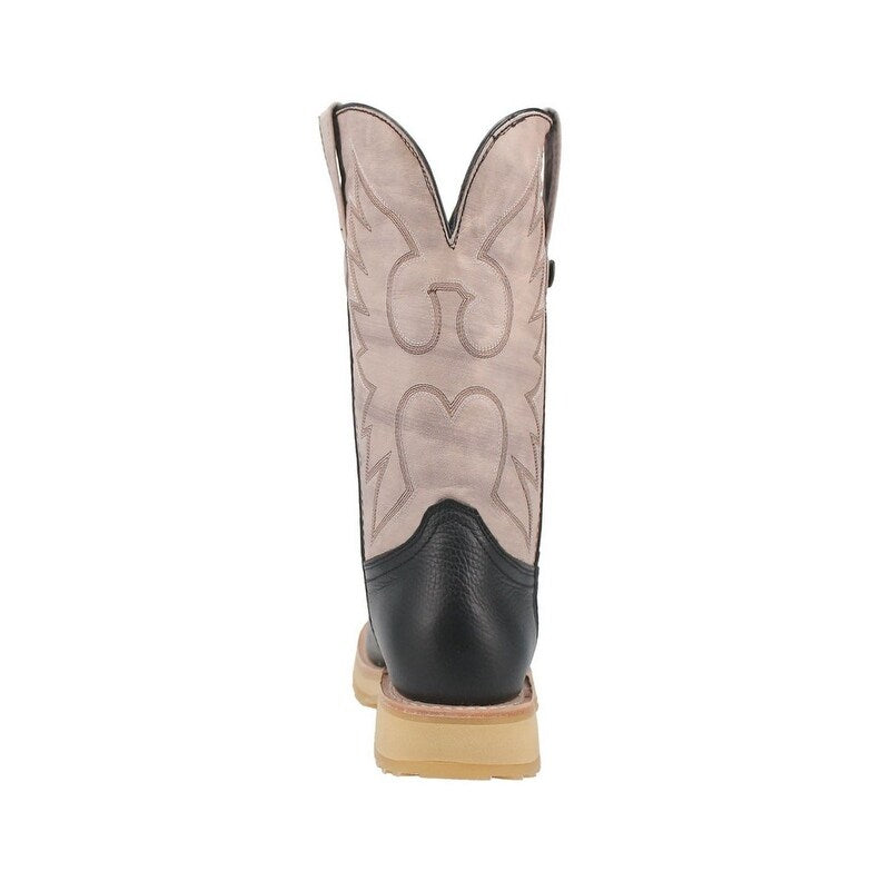 Dingo Dust Bowl Di605-BLA Men’s Leather Round Toe Pull-On Western Boots