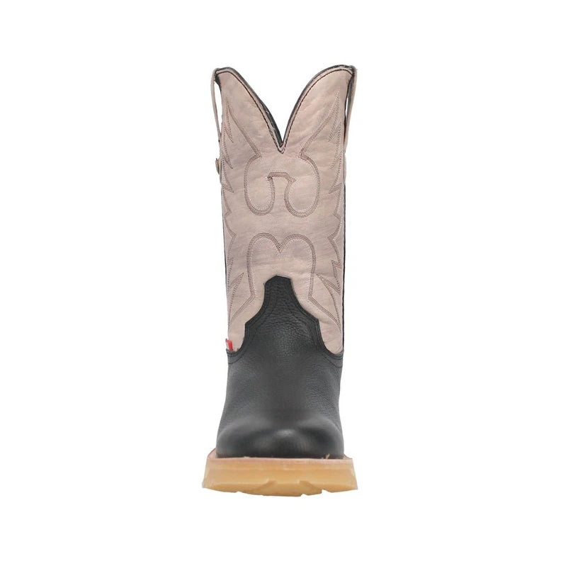 Dingo Dust Bowl Di605-BLA Men’s Leather Round Toe Pull-On Western Boots
