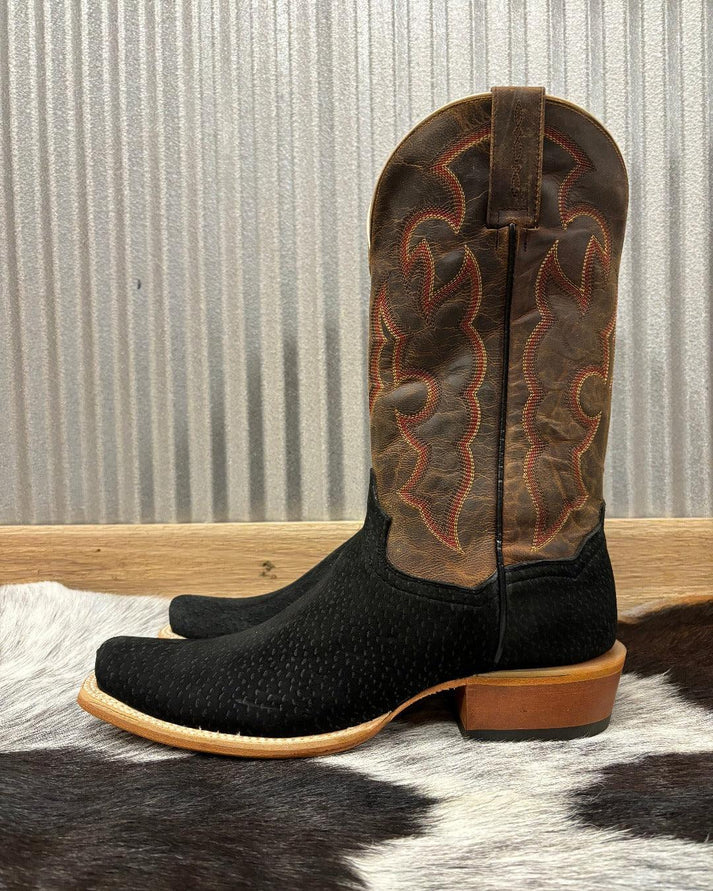 Dan Post DP5024 Men’s Carpincho Black & Brown Cutter Toe Cowboy Boots – Western Boots