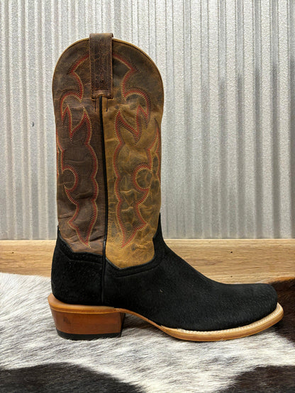 Dan Post DP5024 Men’s Carpincho Black & Brown Cutter Toe Cowboy Boots – Western Boots