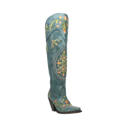 Dan Post DP3271 Women's Flower Child Turquoise Western Boots