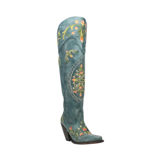 Dan Post DP3271 Women's Flower Child Turquoise Western Boots