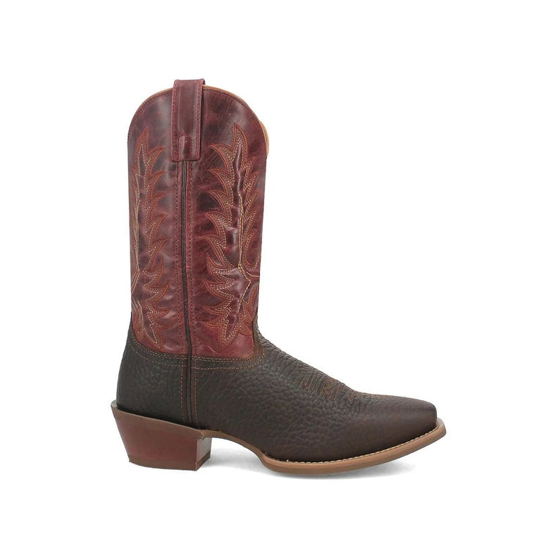 Laredo Kent L68312 Men’s 12" Leather Cowboy Boots – Brown/Red