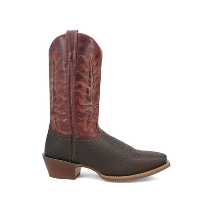 Laredo Kent L68312 Men’s 12" Leather Cowboy Boots – Brown/Red