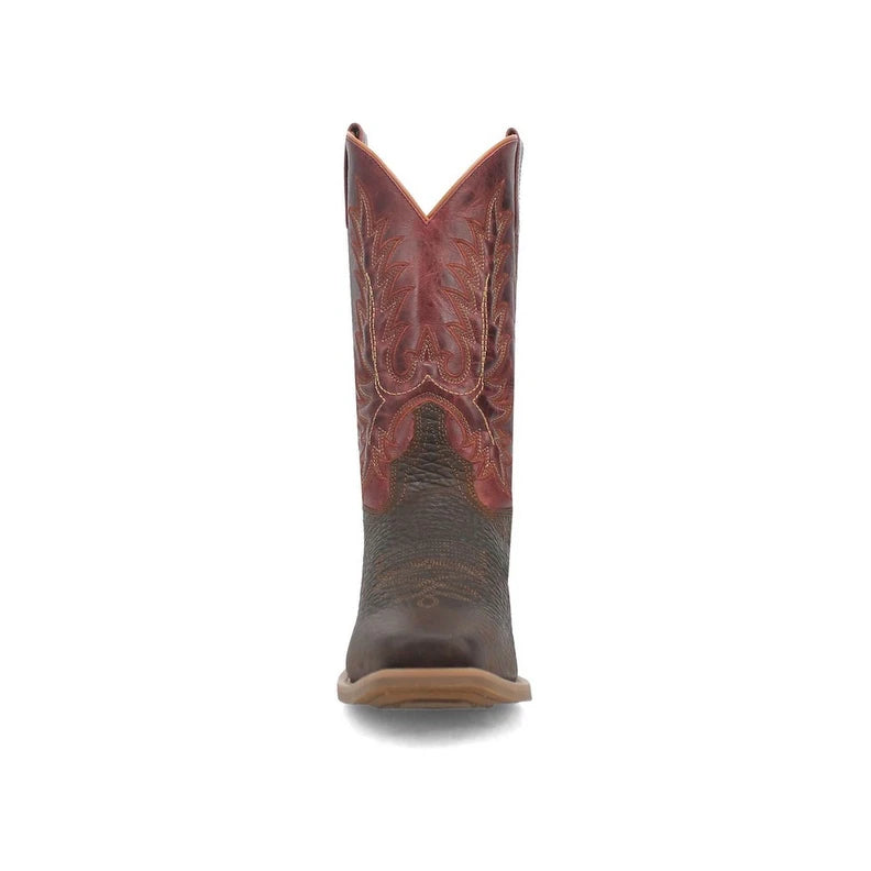 Laredo Kent L68312 Men’s 12" Leather Cowboy Boots – Brown/Red