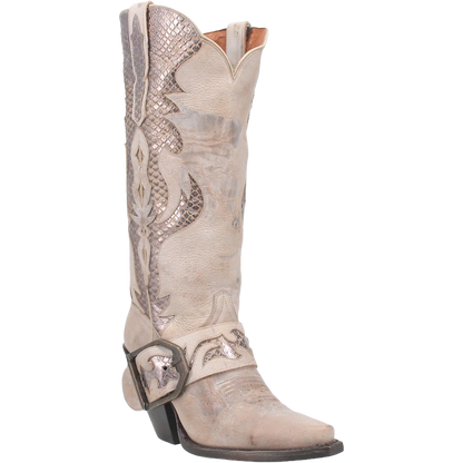 Dan Post DP4204 Women's Sydney White Leather Western Boots