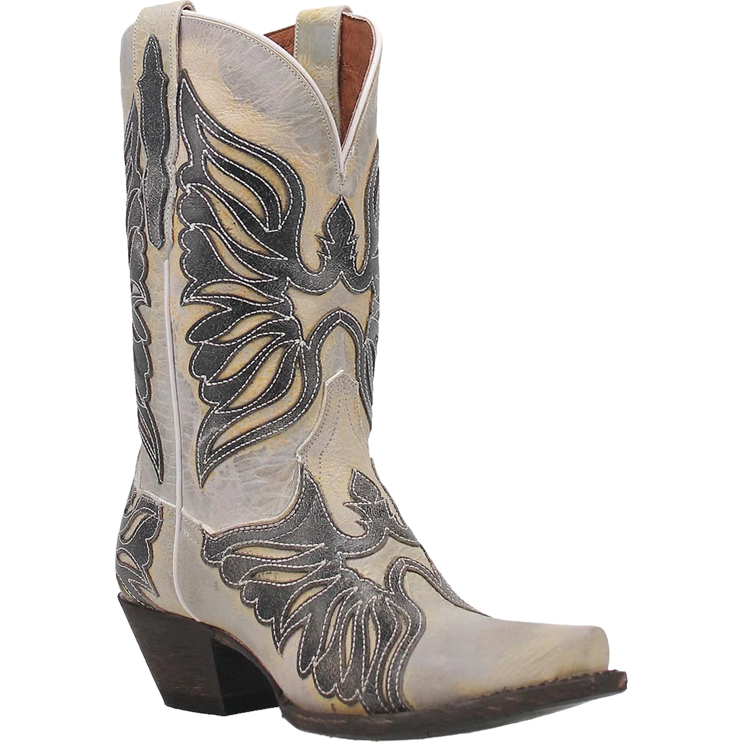 Dan Post Ndulgence DP4347-BK Women's Black & White Western Boots