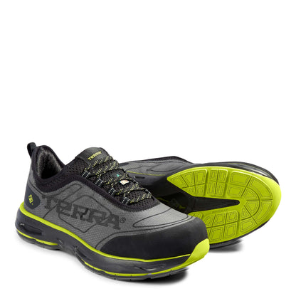 Terra TR0A4NRBA35 Men's Lites Low Nano Composite Toe Athletic Safety Work Shoe - Black/Lime