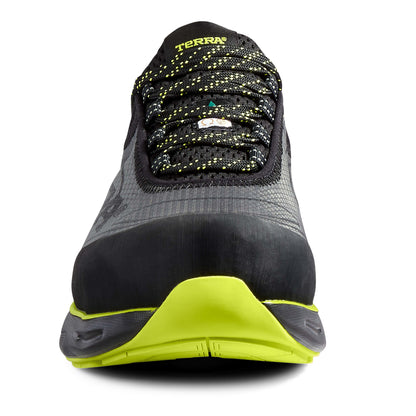 Terra TR0A4NRBA35 Men's Lites Low Nano Composite Toe Athletic Safety Work Shoe - Black/Lime