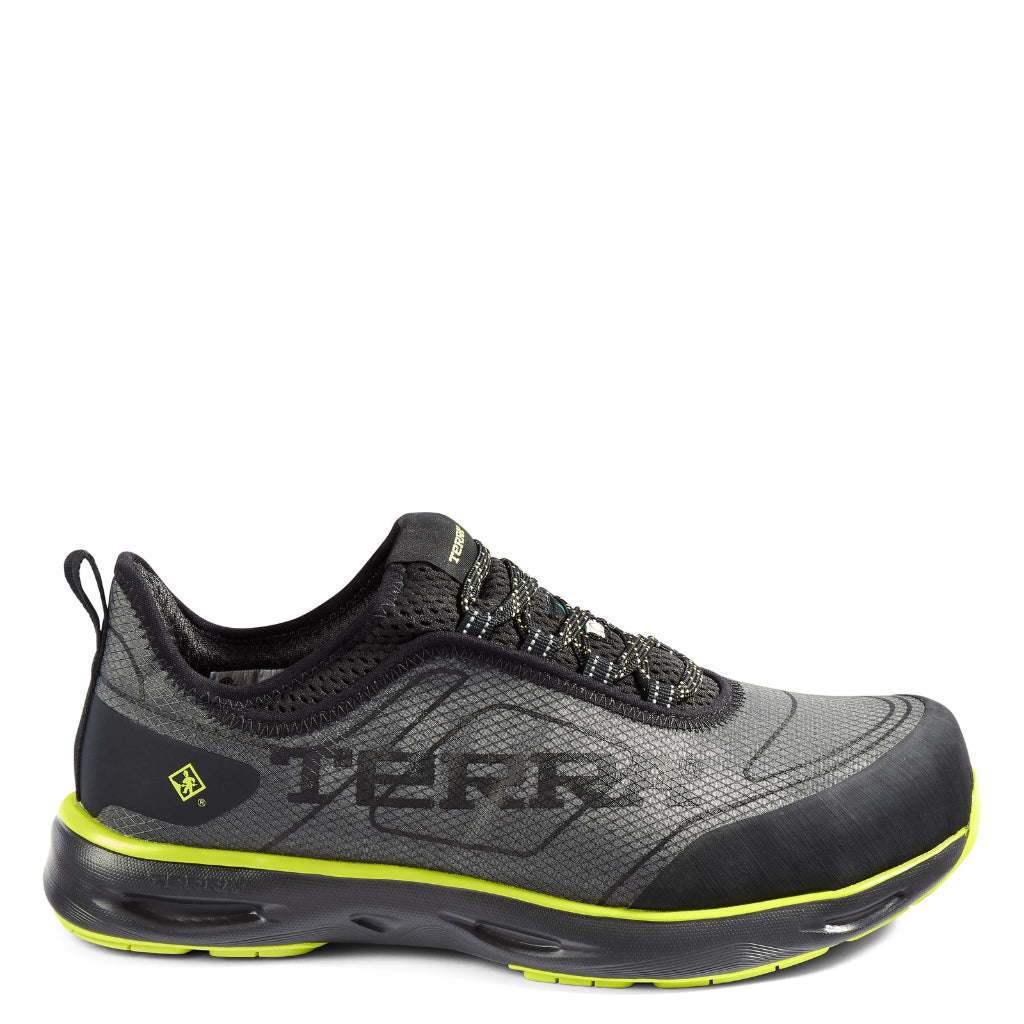 Terra TR0A4NRBA35 Men's Lites Low Nano Composite Toe Athletic Safety Work Shoe - Black/Lime