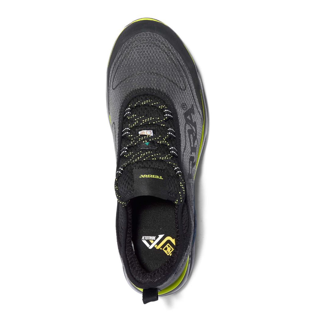 Terra TR0A4NRBA35 Men's Lites Low Nano Composite Toe Athletic Safety Work Shoe - Black/Lime