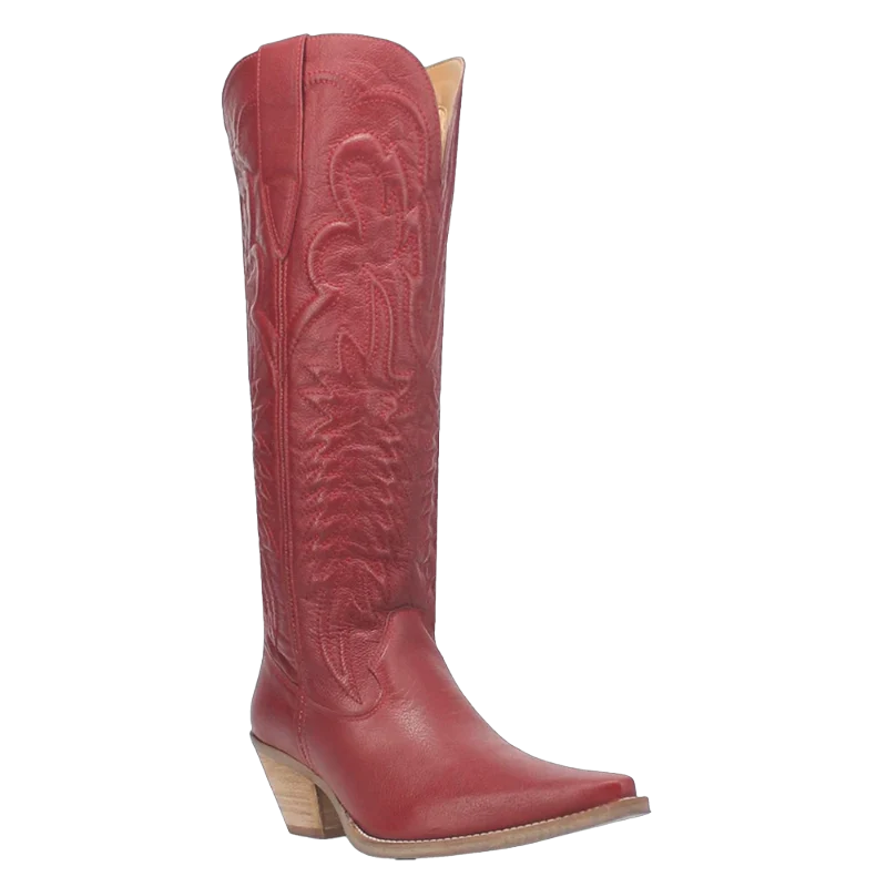 Dingo Raisin Kane DI167-RED Women's Leather Western Boots – Red