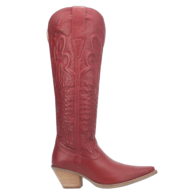 Dingo Raisin Kane DI167-RED Women's Leather Western Boots – Red