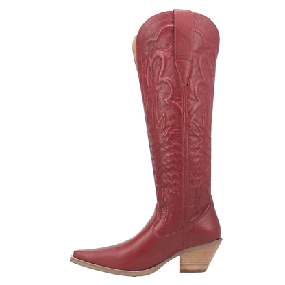 Dingo Raisin Kane DI167-RED Women's Leather Western Boots – Red
