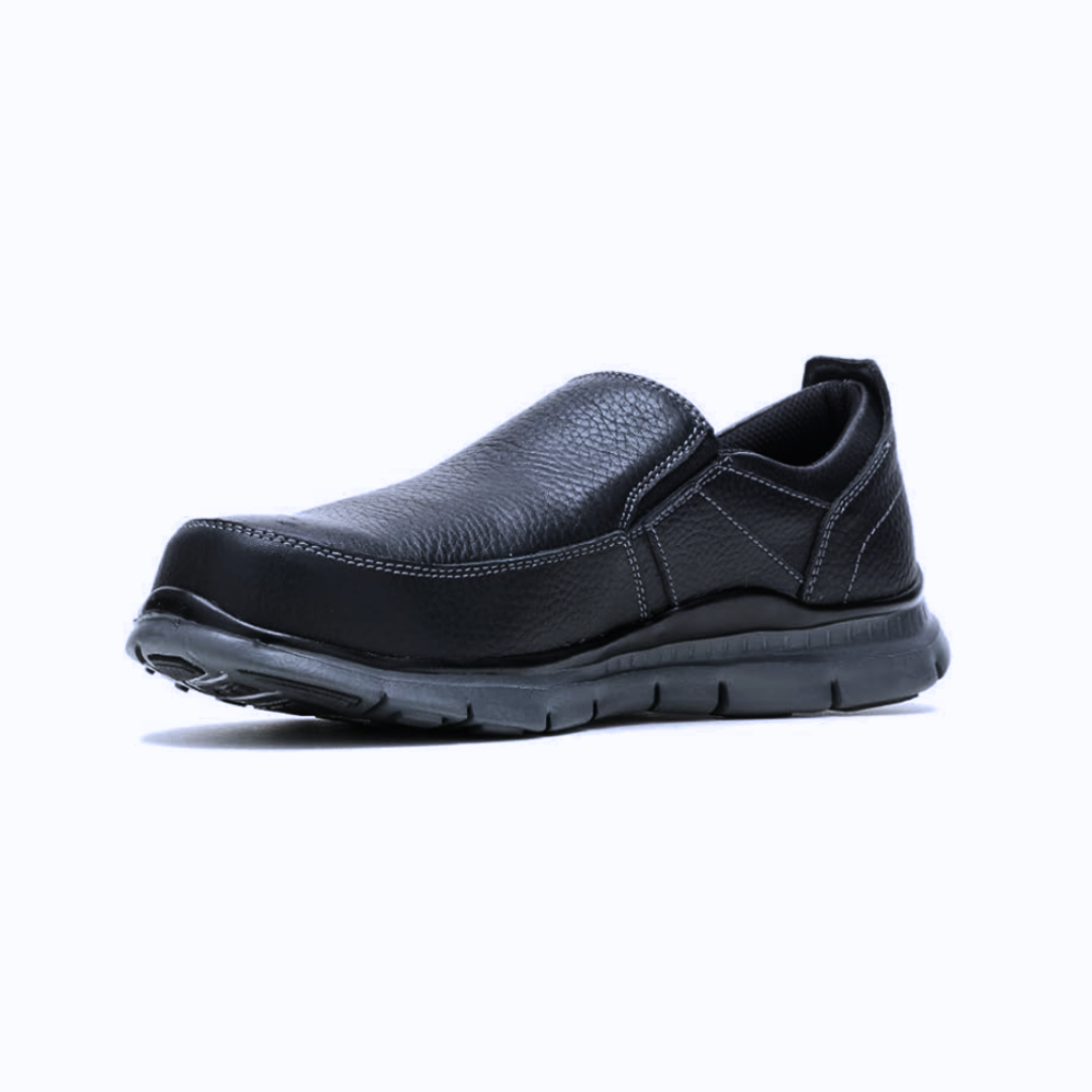 Hytest – Porter Men’s Steel Toe Slip-On Work Shoe – K10180 – Black – Safety Work Footwear