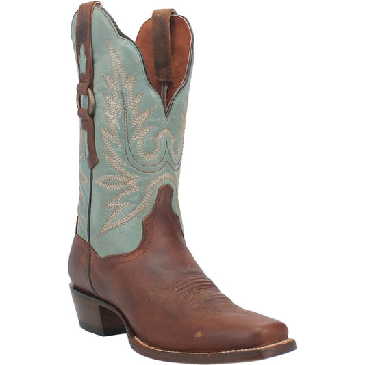 Dan Post Women’s DP4097 Tamra Brown & Turquoise Narrow Square Toe Cowgirl Boots